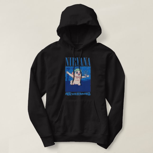 Nirvana Nevermind Anime Parody Design – Retro Grun Hoodie (Design Front)