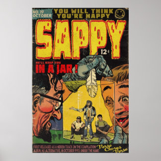 Nirvana  Sappy Comic Book Parody Poster