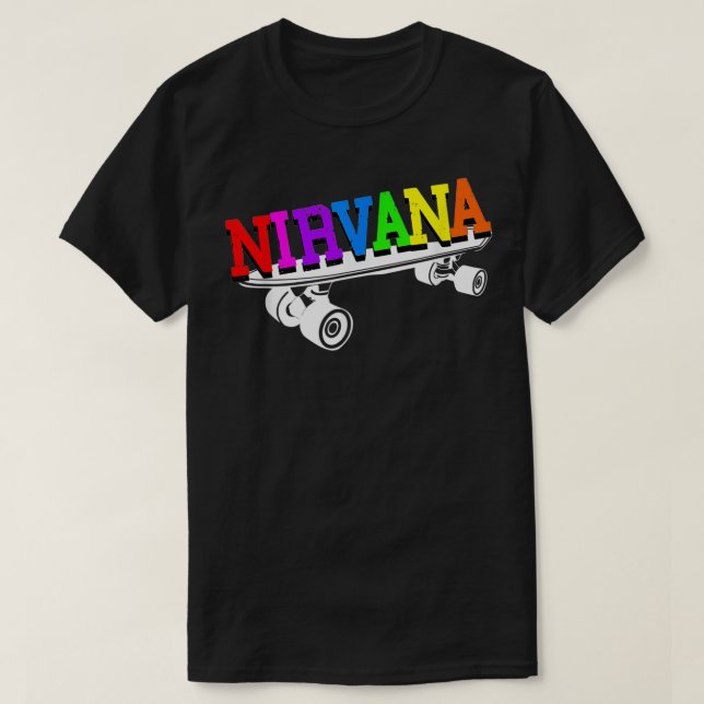 Nirvana Skateboard  T-Shirt (Design Front)