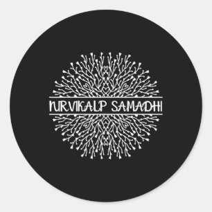 Nirvikalp Samadhi Mandala Sacred Fractal Geometry  Classic Round Sticker