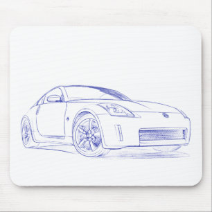 Nis 350Z Sketch Mouse Mat