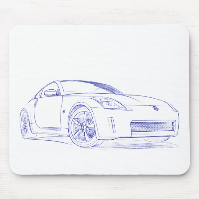 Nis 350Z Sketch Mouse Mat (Front)