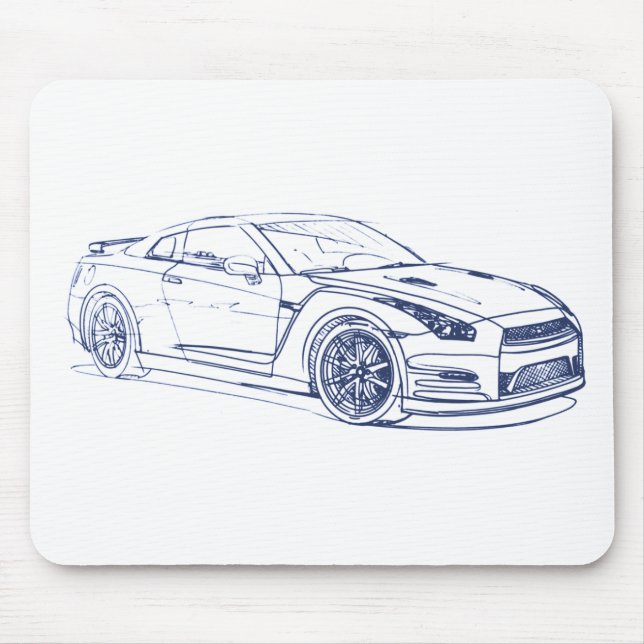 Nis Skyline GTR 2013 R35 Mouse Mat (Front)