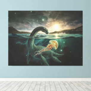 Niseag The Loch Ness Guardian   Bio-Magic Fantasy Canvas Print