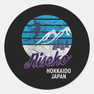 Niseko Hokkaido Island Japan Ski Resort Snowboardi Classic Round Sticker
