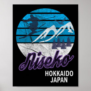 Niseko Hokkaido Island Japan Ski Resort Snowboardi Poster