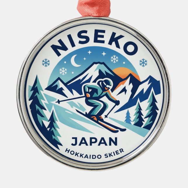 Niseko Japan Metal Tree Decoration (Front)