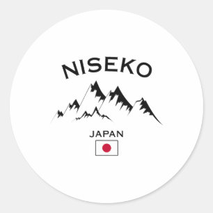 Niseko Japan Ski Resort Hokkaido Japanese Mountain Classic Round Sticker