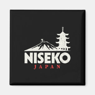 Niseko Japan Ski Resort Retro Skiing Snowboarding  Magnet