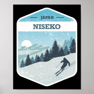 Niseko Ski Resort Japan Hokkaido Island Snowboardi Poster