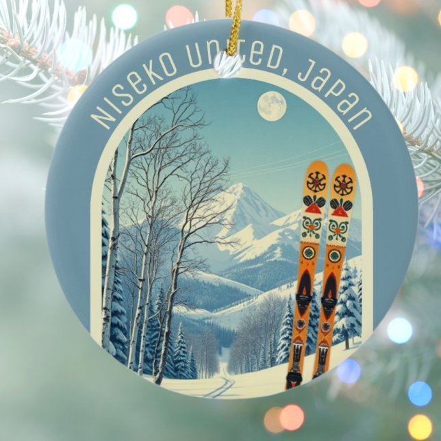 Niseko United Japan Hokkaido ski souvenir  Ceramic Tree Decoration (Creator Uploaded)