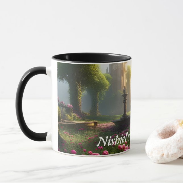 Nishiet's Morning Tea Personalised Customisable Mug (With Donut)