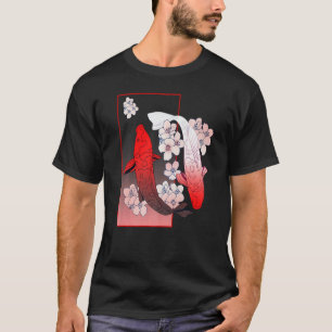 Nishikigoi Fish Japanese Aesthetic Cherry Blossom T-Shirt