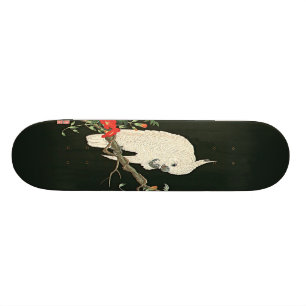 Nishimura White Cockatoo Asian Art Print Skateboar Skateboard