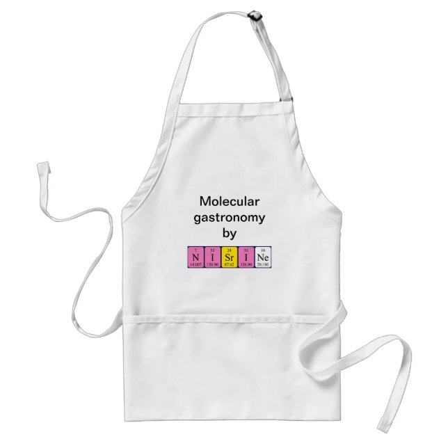 Nisrine periodic table name apron (Front)