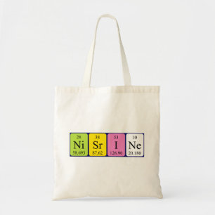 Nisrine periodic table name tote bag
