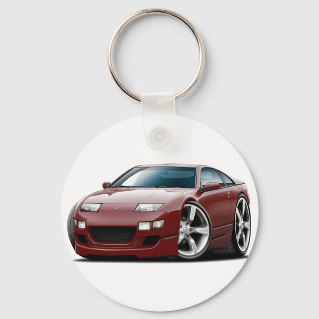 Nissan 300ZX Maroon Car Key Ring (Front)
