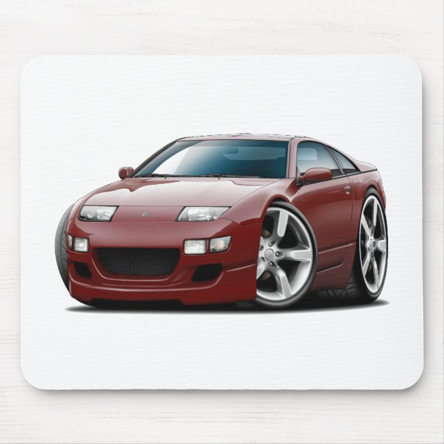 Nissan 300ZX Maroon Car Mouse Mat (Front)