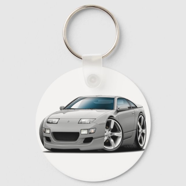 Nissan 300ZX Silver Car Key Ring (Front)