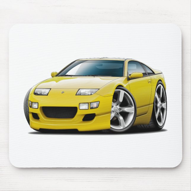 Nissan 300ZX Yellow Car Mouse Mat (Front)