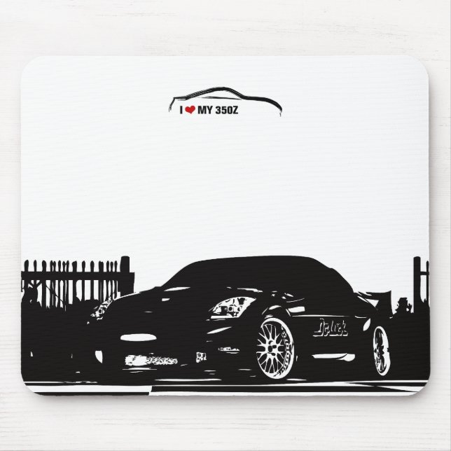 Nissan 350Z Black Mouse Pad (Front)
