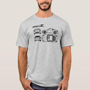 nissan 350z blue print shirt