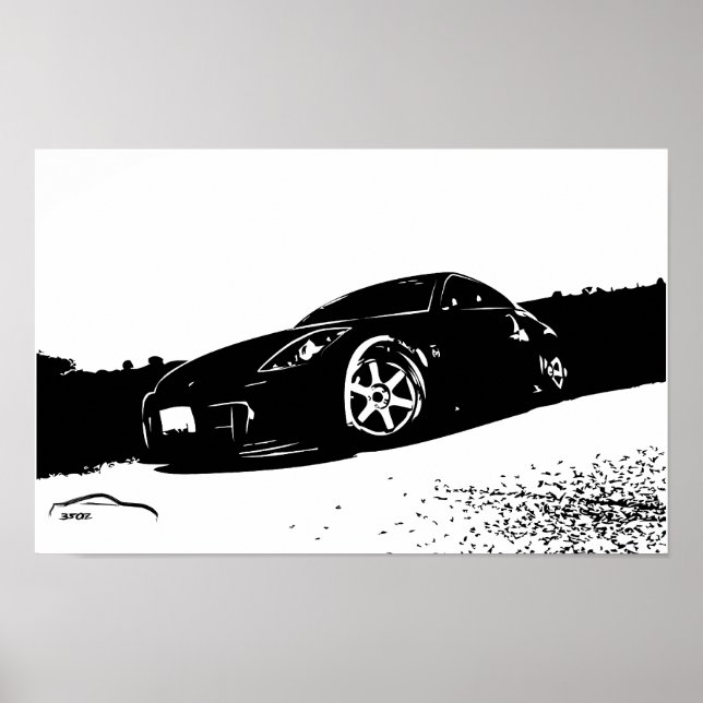 Nissan 350z Front Stance Poster (Front)