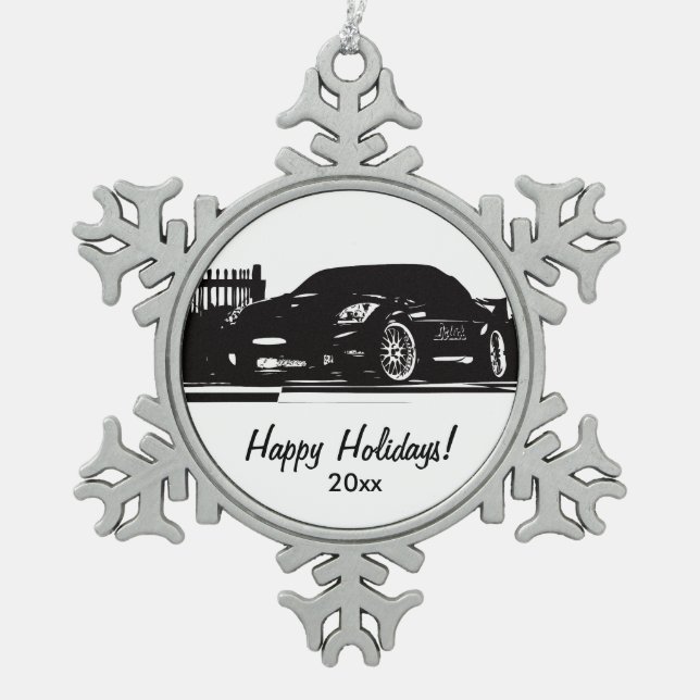 Nissan 350Z - I love my 350Z Snowflake Pewter Christmas Ornament (Front)