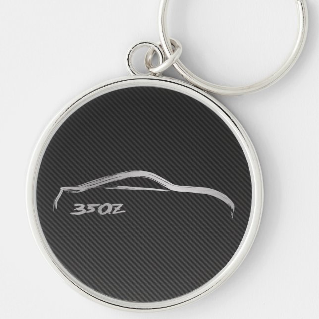 Nissan 350Z Logo with Faux Carbon Fibre Key Ring (Front)