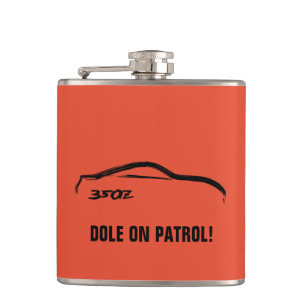 Nissan 350Z on Tango Orange Hip Flask