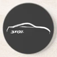 Nissan 350z White Silhouette Coaster Zazzle