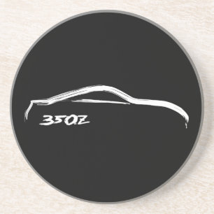 Nissan 350z White Silhouette Coaster