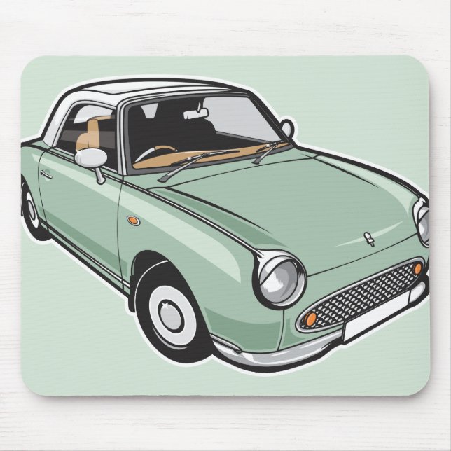 Nissan Figaro Emerald Green Mouse Mat (Front)