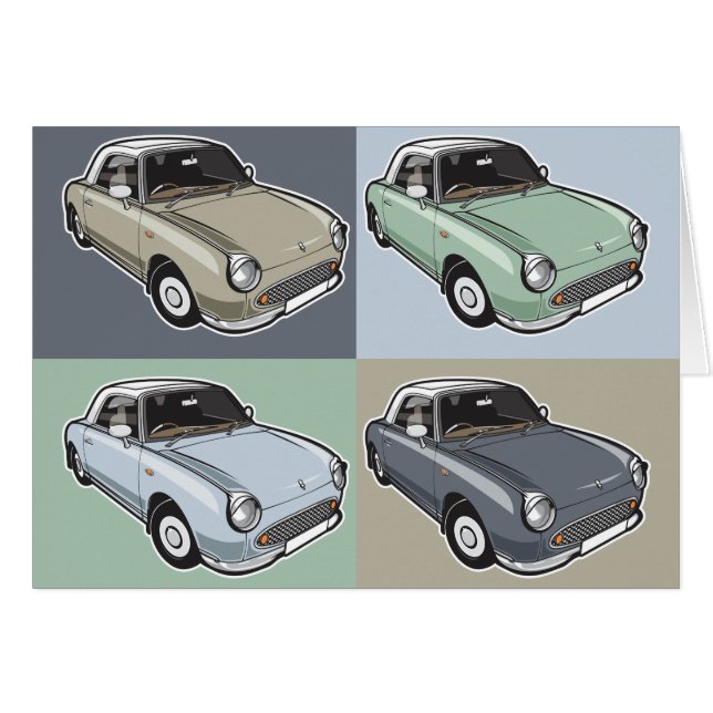 Nissan Figaro in four colours (Front Horizontal)