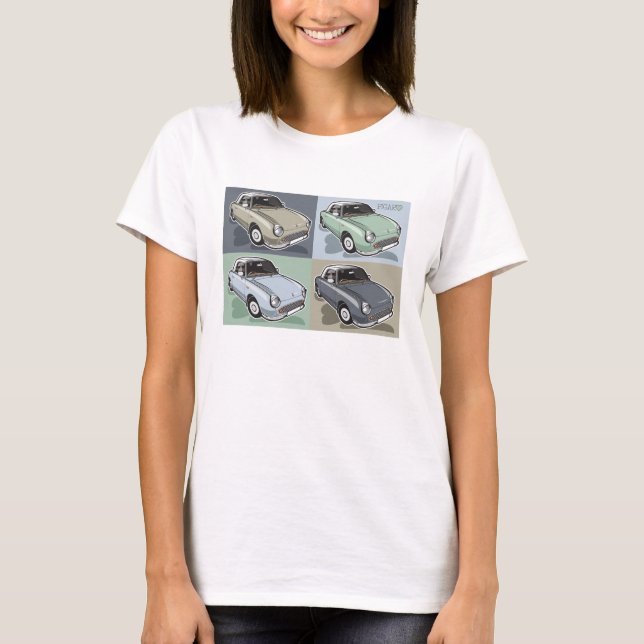 Nissan Figaro in four colours T-Shirt (Front)
