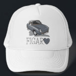 Nissan Figaro Lapiz Grey Trucker Hat<br><div class="desc">Lapiz Grey Nissan Figaro illustration. If you're a Figaro fan and would like your colour Fig on a particular product which you don't see here, just visit my store to let me know. I also paint bespoke pop art portraits of cars. Come visit me on www.jamieleeart.com to see my work....</div>