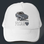 Nissan Figaro Lapiz Grey Trucker Hat<br><div class="desc">Lapiz Grey Nissan Figaro illustration. If you're a Figaro fan and would like your colour Fig on a particular product which you don't see here, just visit my store to let me know. I also paint bespoke pop art portraits of cars. Come visit me on www.jamieleeart.com to see my work....</div>