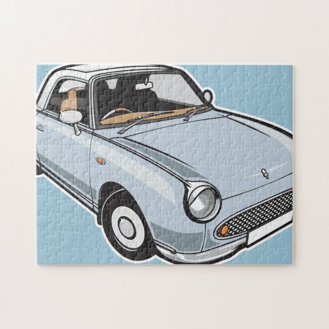 Nissan Figaro Pale Aqua Jigsaw Puzzle (Horizontal)
