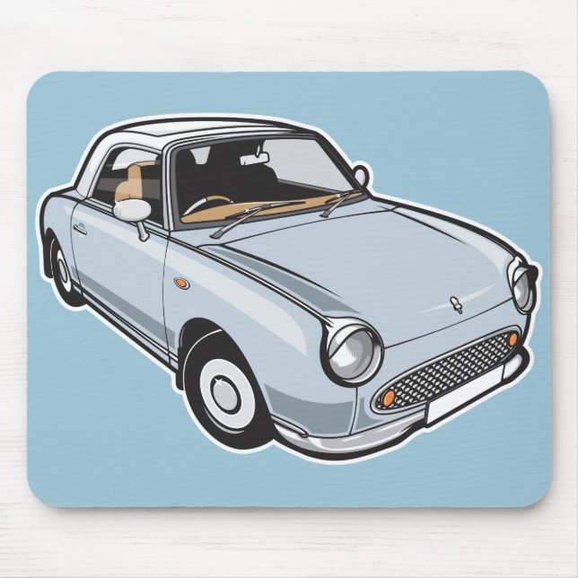 Nissan Figaro Pale Aqua Mouse Mat (Front)