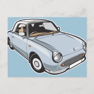 Nissan Figaro Pale Aqua Postcard