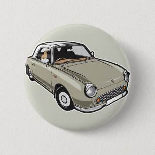 Nissan Figaro Topaz Mist 6 Cm Round Badge