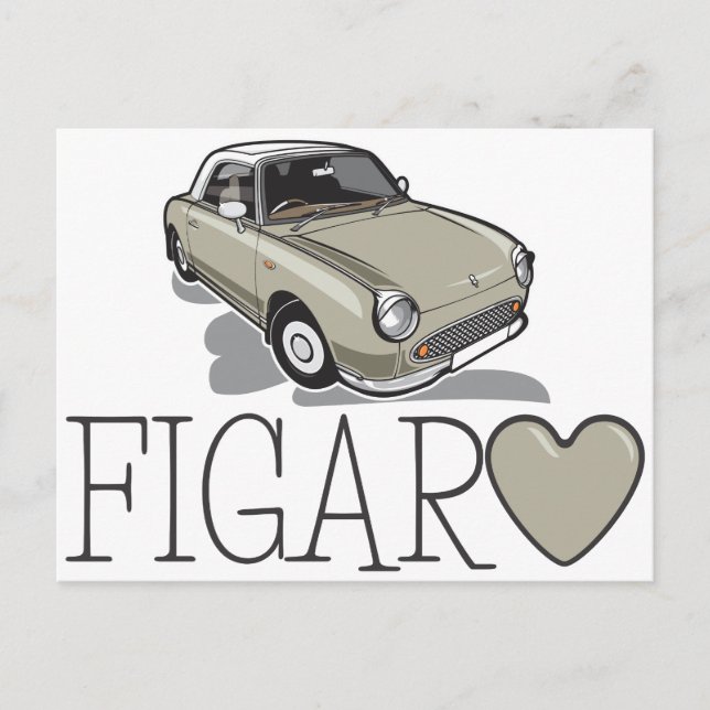Nissan Figaro Topaz Mist Postcard (Front)