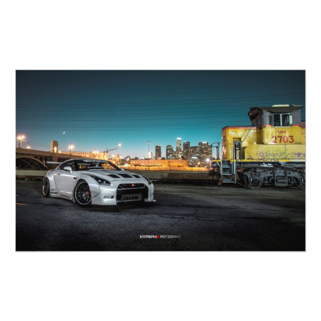 Nissan GT-R R35 Libertywalk in Los Angeles Photo Print (Front)