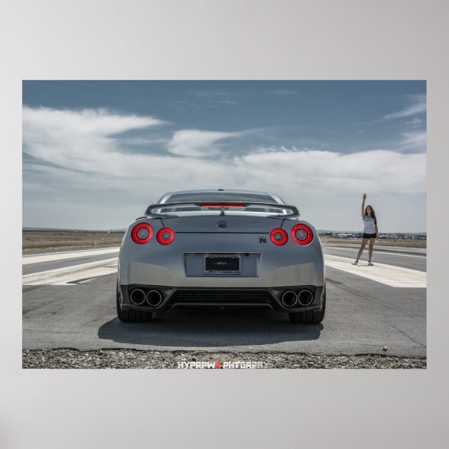 Nissan GT-R ready to race Poster (Front)
