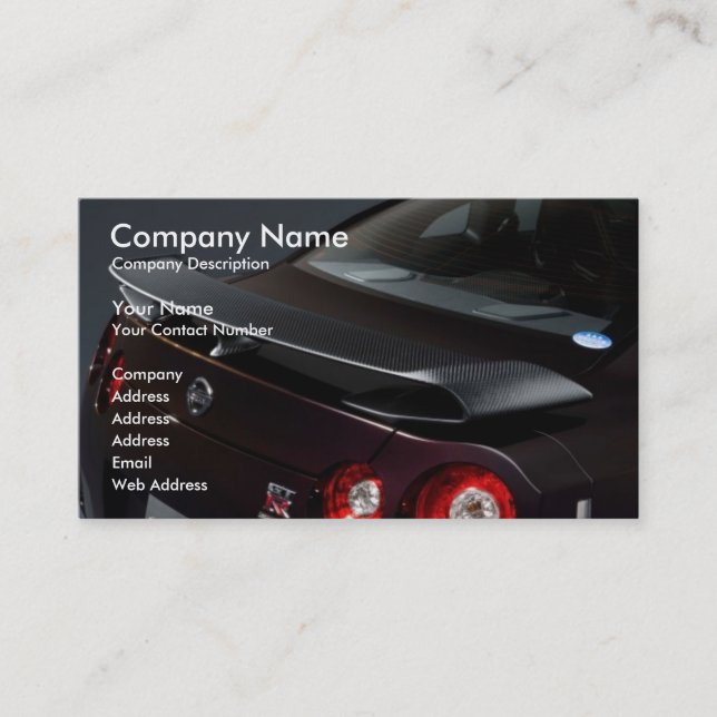 nissan-gt-r-specv-08, Company Name, Company Des... Business Card (Front)