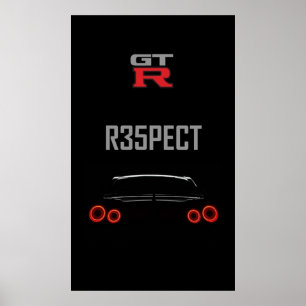 Nissan Gtr art for cases pillows and art board Poster