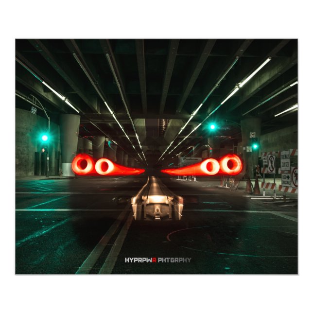 NISSAN R34 GT-R SKYLINE IN LOS ANGELES PHOTO PRINT (Front)