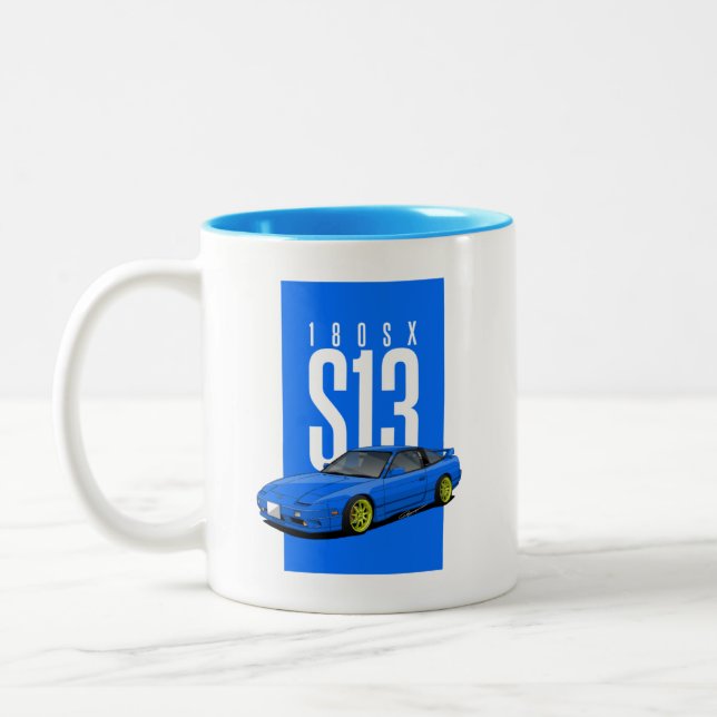 Nissan Silvia S13 180SX Two-Tone Coffee Mug (Left)