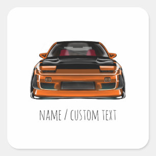 Nissan Silvia S-Chassis 240sx drift spec lowered Square Sticker