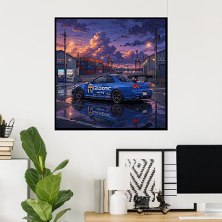 Nissan Skyline GT-R R34 Poster